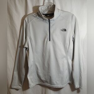 The North Face Light Gray Quarter-Zip Pullover